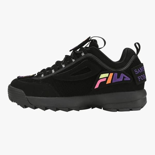 Fila Disruptor 2 Patches Men's Heritage Shoes - Black/Purple,NZ 754-45167